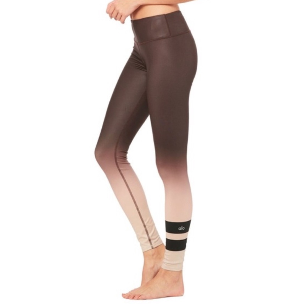 Alo Airbrushed Purple and Pink Leggings